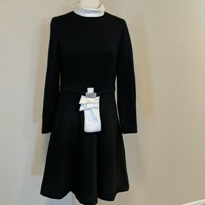 Black wool dress